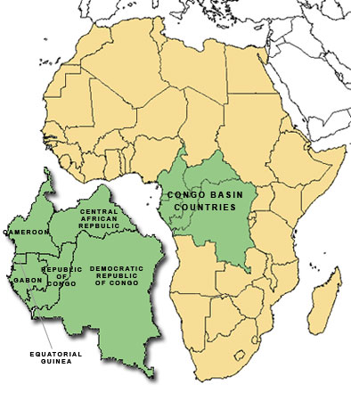 Republique du Congo afrique carte